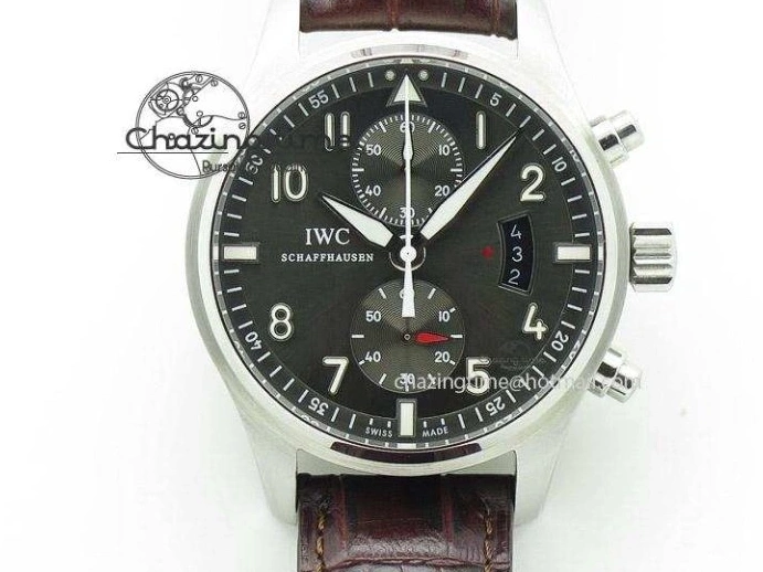 MIROTIME 0311 Big Pilot IW501005 Real Bronze ZF 1:1 Best Edition Black Dial on Brown Leather Strap A Sleek 7192